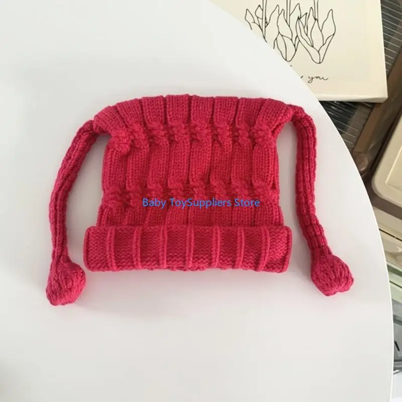 

R1WF Devil Horn Knitted Hat for Kids Warm & Stylish Winter Beanie for Boys Girls