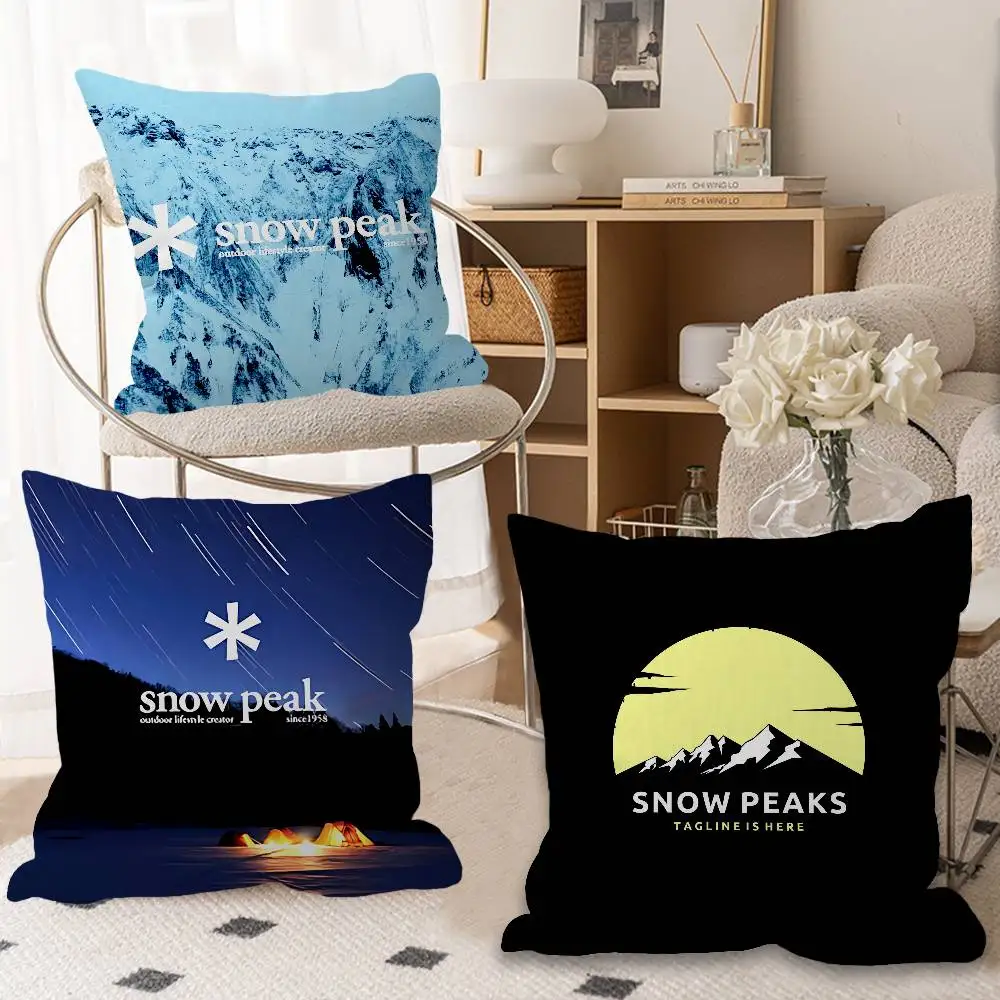 Fashion Cool S-Snow P-Peak Logo pillow cover sofa cushion cover home room decoration children gift