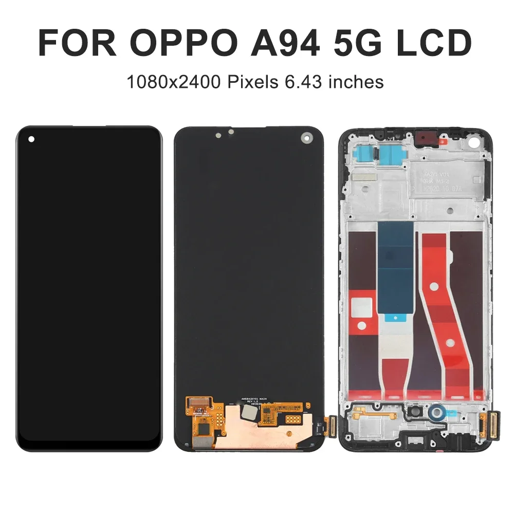 For OPPO 6.43\'\'A94 5G For  A94 CPH2211 LCD Display Touch Screen Digitizer Assembly Replacement