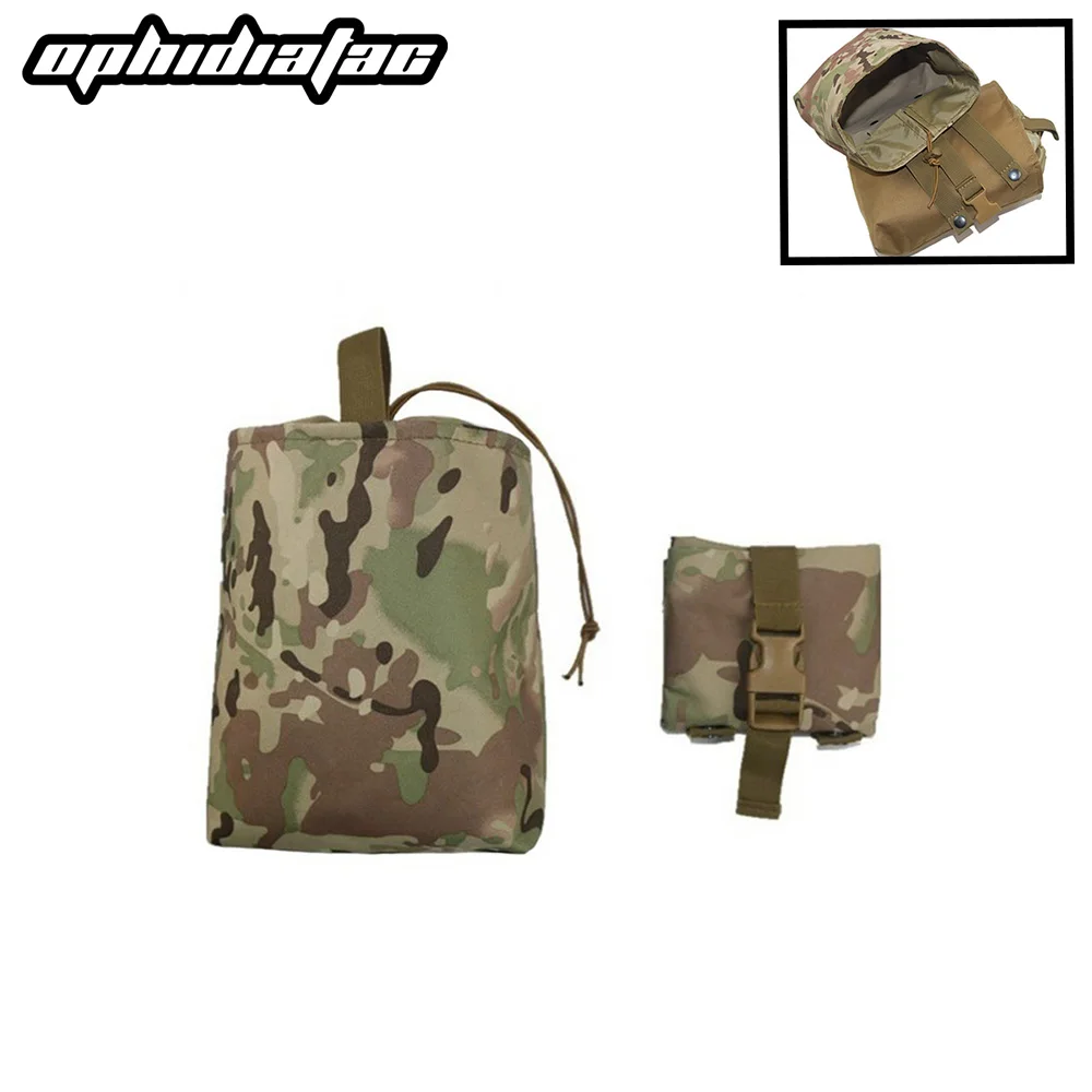 OPHIDIAN  Molle  Magazine Dump Drop Folding Pouch Hunting Airsoft Ammo EDC Tool Bag Foldable Utility Recovery Mag Pack