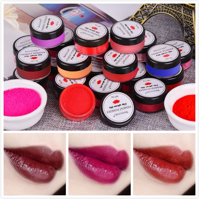 1G ใหม่เอี่ยม DIY Lipgloss Pigment Powder ลิปสติก Pigment สำหรับ DIY Lipgloss Powder Pigment แต่งหน้า Lip Stick เครื่องสำอางค์