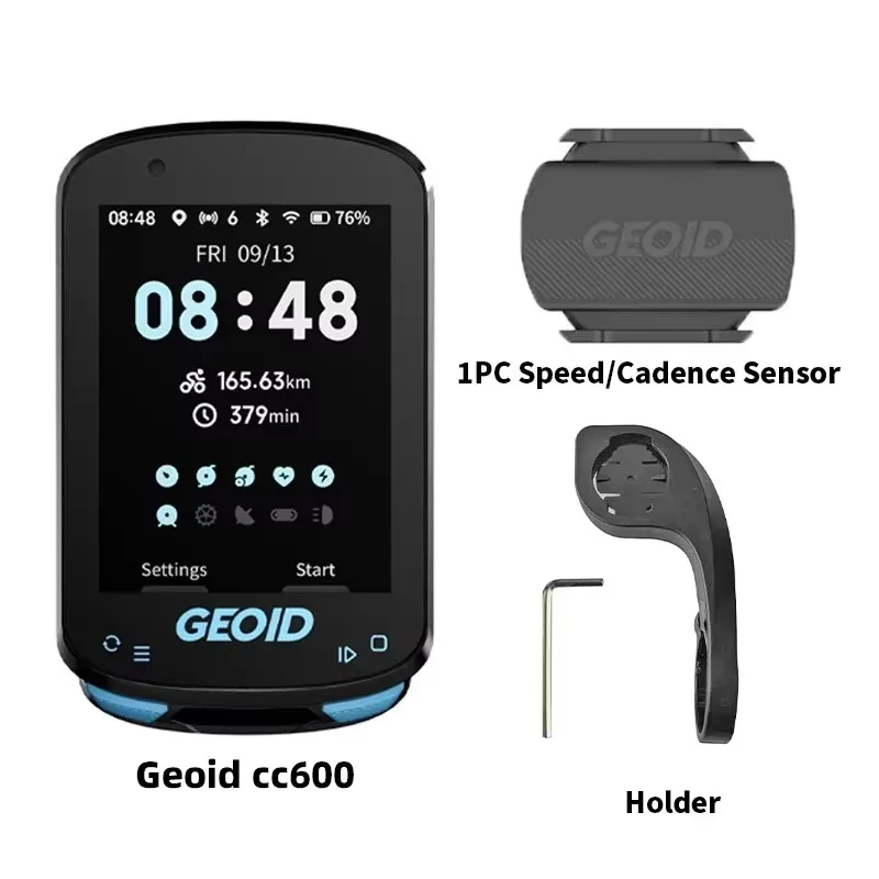 GEOID CC600 サイコン 心拍計センサー セット GEOID CC600 カラースクリーンバイクコンピュータスマート