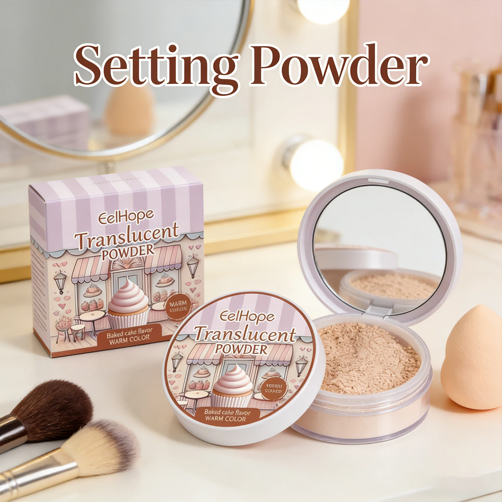 Lightweight Oil Control Loose Powder Long Lasting Setting Powder Smooth Natural Makeup Not Easy Clog Pores For Face Neck Makeup