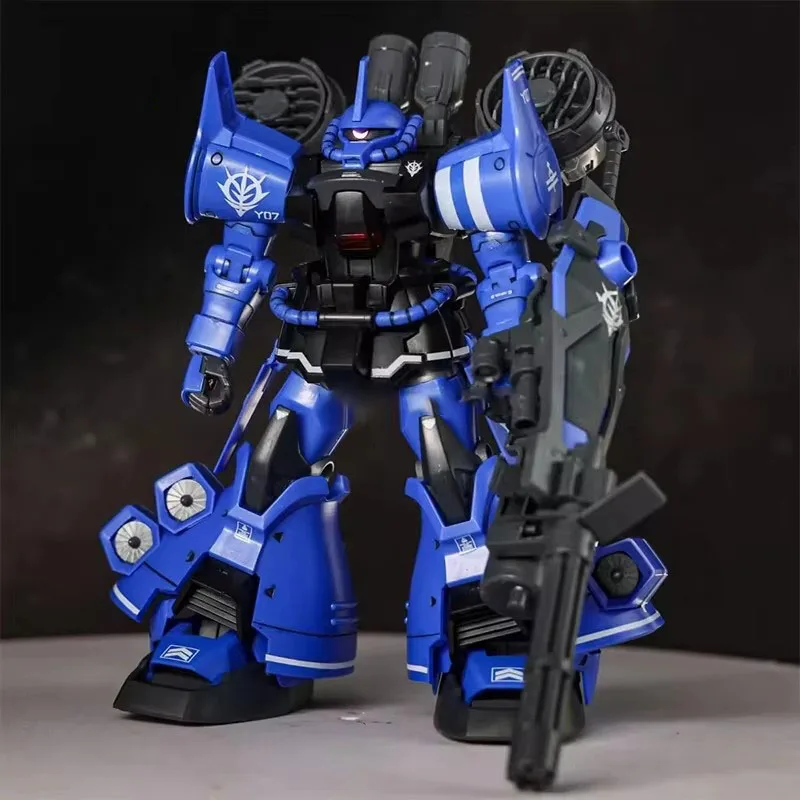 Estrela hg 1/144 MS-07B-3 gouf com saco de mosca branco azul cor personalizado b3 montagem modelo kit figura ação modelo plástico personalizado