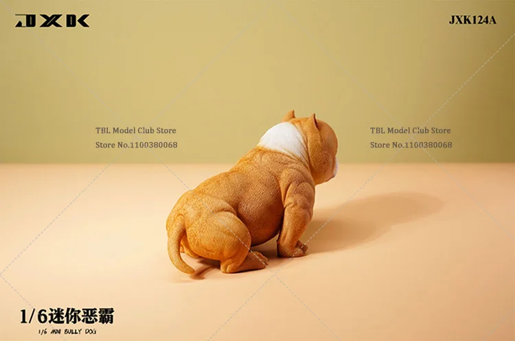 In Stock JXK124 High 8cm Static Mini Bully Pitbull Simulated Pet Puppy Dollhouse Scene Decor For 12inch Action Figure