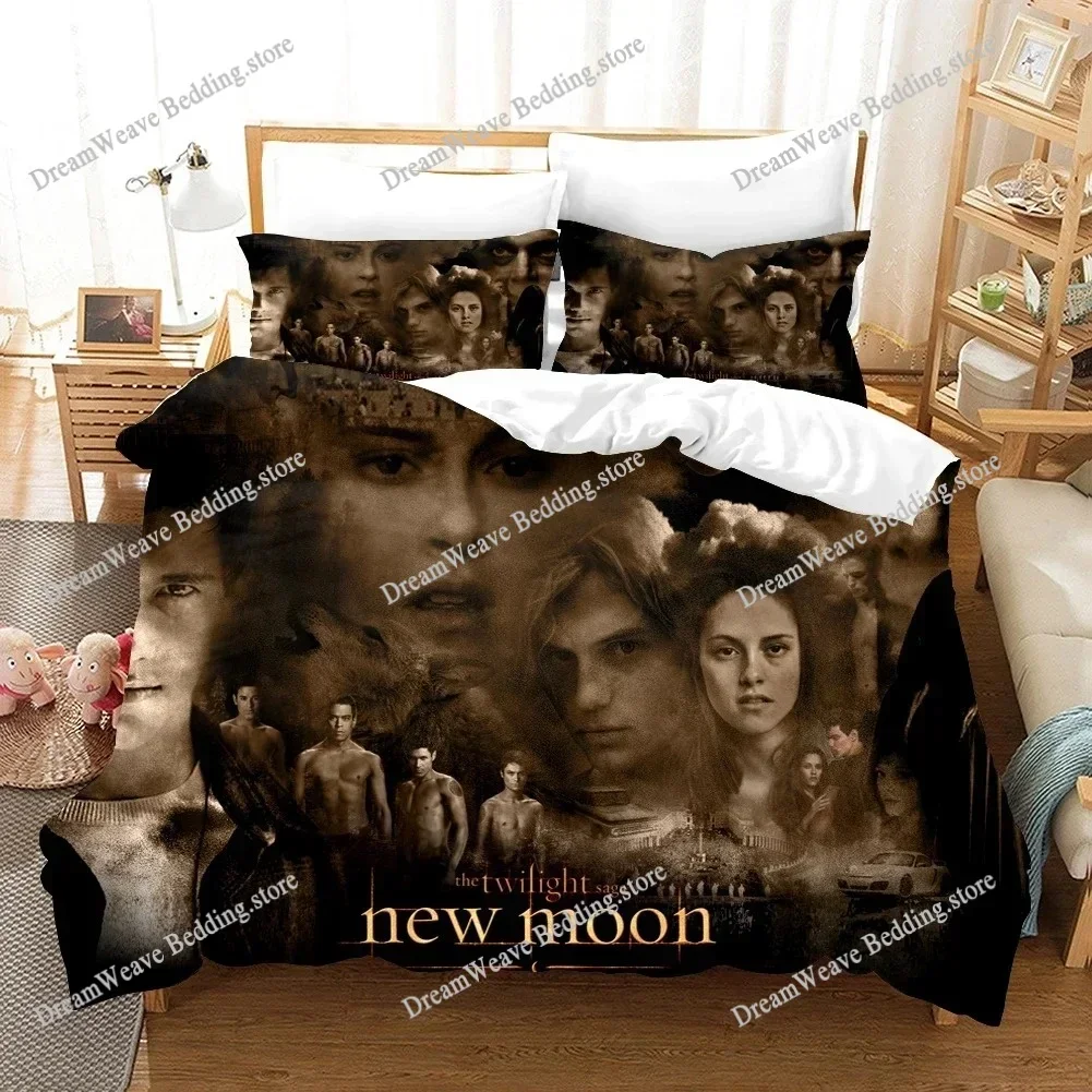 Bedding Decor Twilight Series Duvet Cover Set and Pillowcases Vampire Hot Movies Single King Full Fashion 3D Bedding Set for Adu