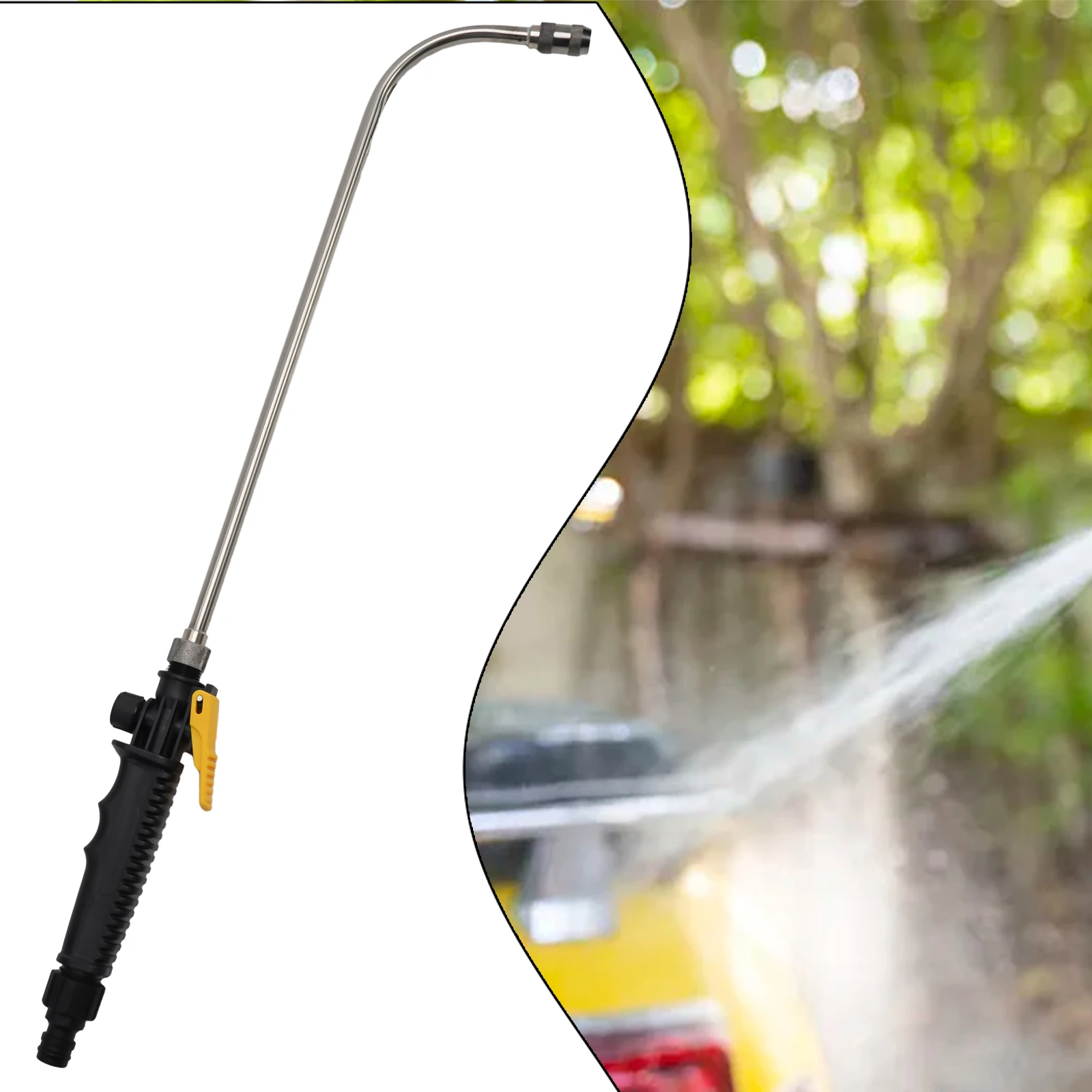 Powerful Water Washer Wand, 2 In 1 Nozzle Spray Wand With Adjustable Flow Controls, Suitable For Cleaning Cars, Decks, And More