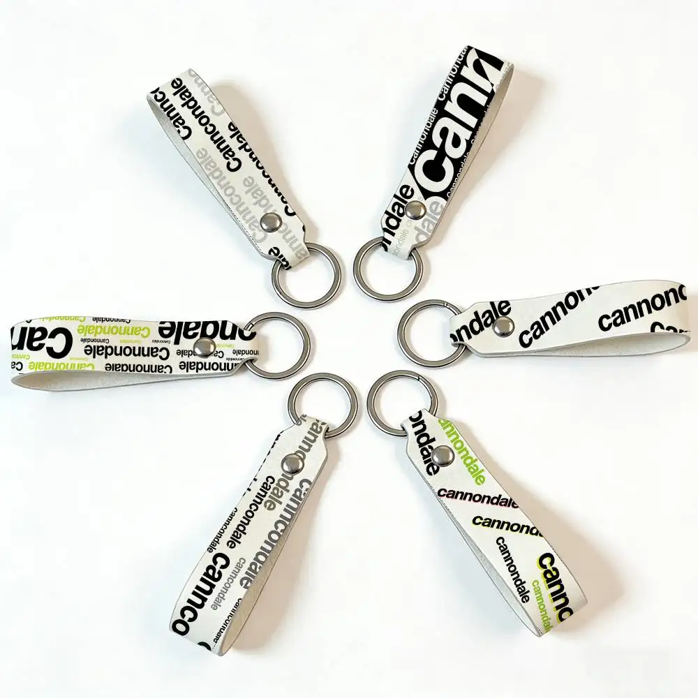 Chaveiro de couro PU para motocicleta Cannondale, porta-chaves universal para motociclistas, presente para homens