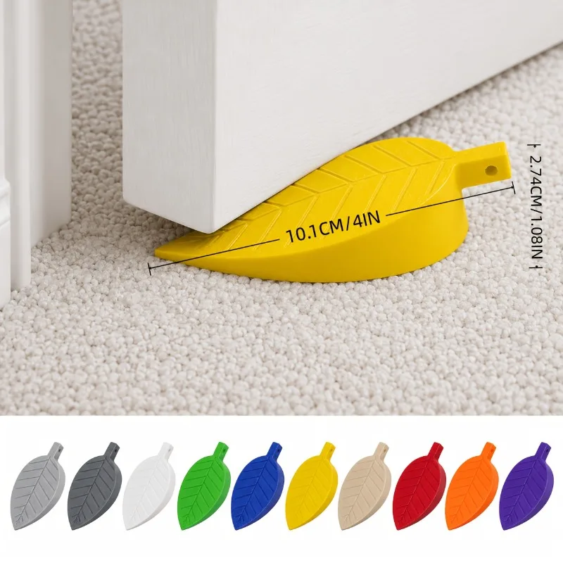 Leaf Shaped Door Stopper Portable Door Wedge Floor Door Holder For Home Office Bedroom Colorful Home Accessory  Home Products
