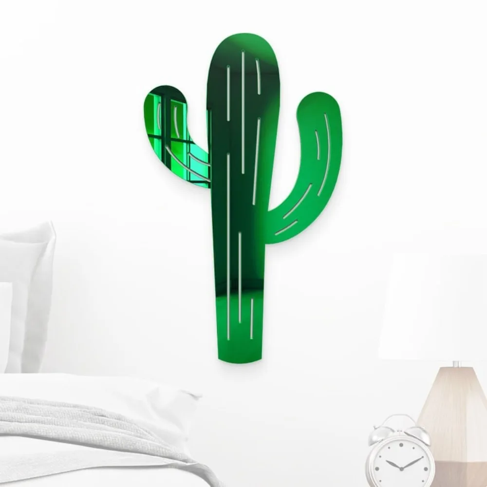 Acrylic Cactus Wall Art Mirror Cactus Mirror Room Decor Succulent Wall Art Custom Toddler Room Wall Mirror