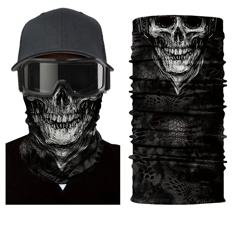 Cool Robot Skull Halloween Mask Scarf Joker Headband Balaclavas Face Mask for Cycling Fishing Ski Motorcycle