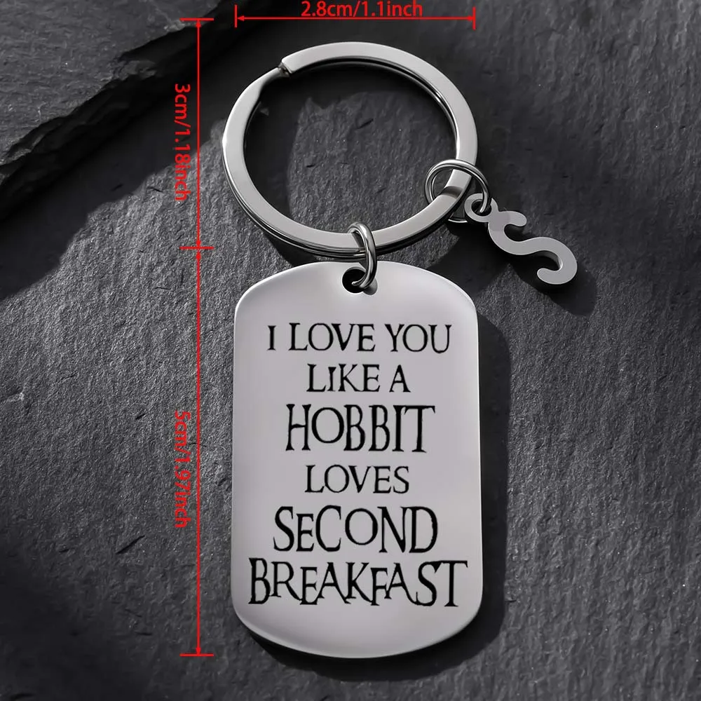 سلسلة مفاتيح فريدة من نوعها بتصميم Lord of the Rings Hobbit - حلقة مفاتيح للمعجبين - هدية عيد ميلاد مثالية لصديقها والزوج والابن والنساء والرجال