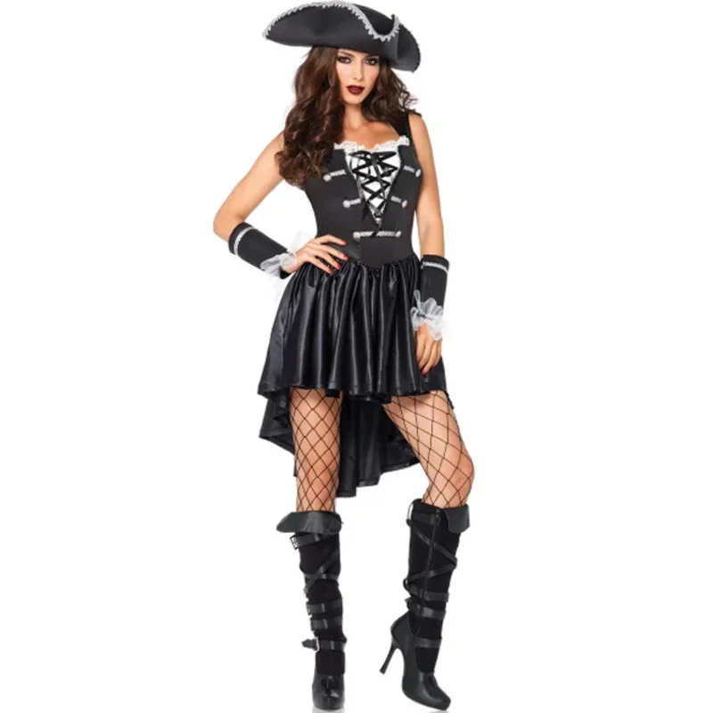 Kapitein Piraat Kostuums voor Vrouwen Mannen Carnaval Halloween Caribische Piraten Paar Cosplay Kostuum Kapitein Clubwear Speelpak Set