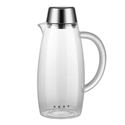 LFGB Certificate High Borosilicate Glass Kettle Ultra Hardness 4mm Transparency Water Bottle -20℃ to 400℃ Resistant 2L Ewer