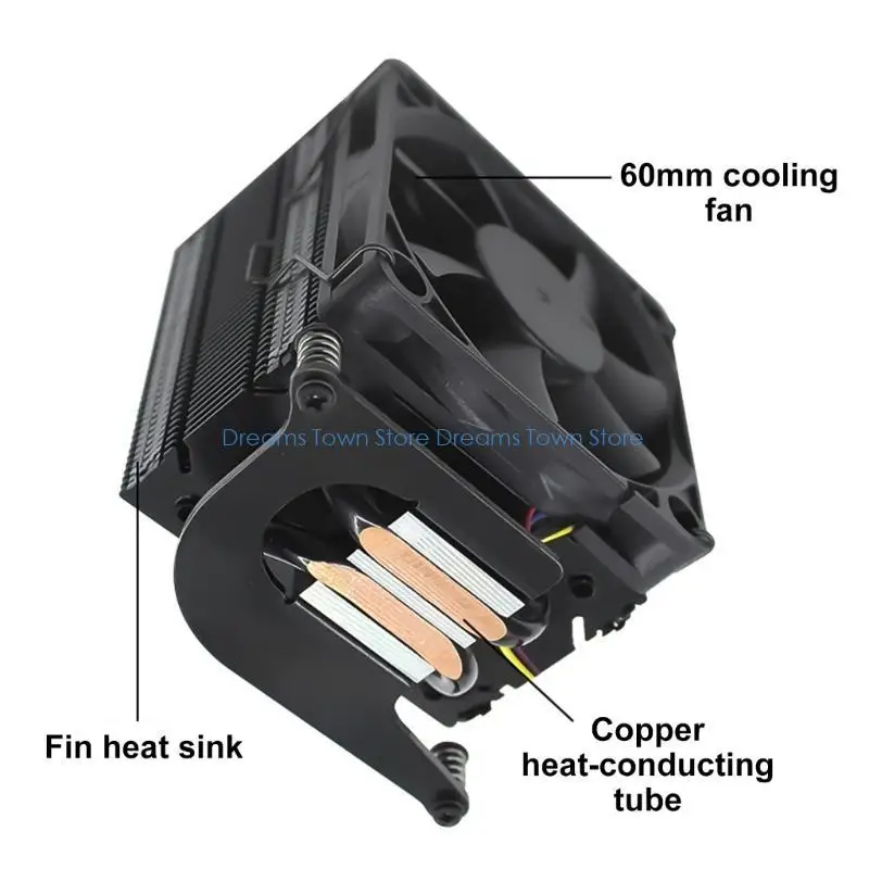 HX6A Active Coolers สำหรับ RPi 5 อลูมิเนียมฮีทซิงค์พัดลมระบายความร้อนฮีทซิงค์หม้อน้ำพัดลมระบายความร้อนสำหรับ RPi 5 Development