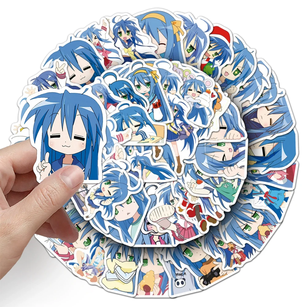 10/30/50 pçs bonito dos desenhos animados anime izumi konata adesivos decoração diy portátil telefone notebook mala carro diário crianças adesivo brinquedos