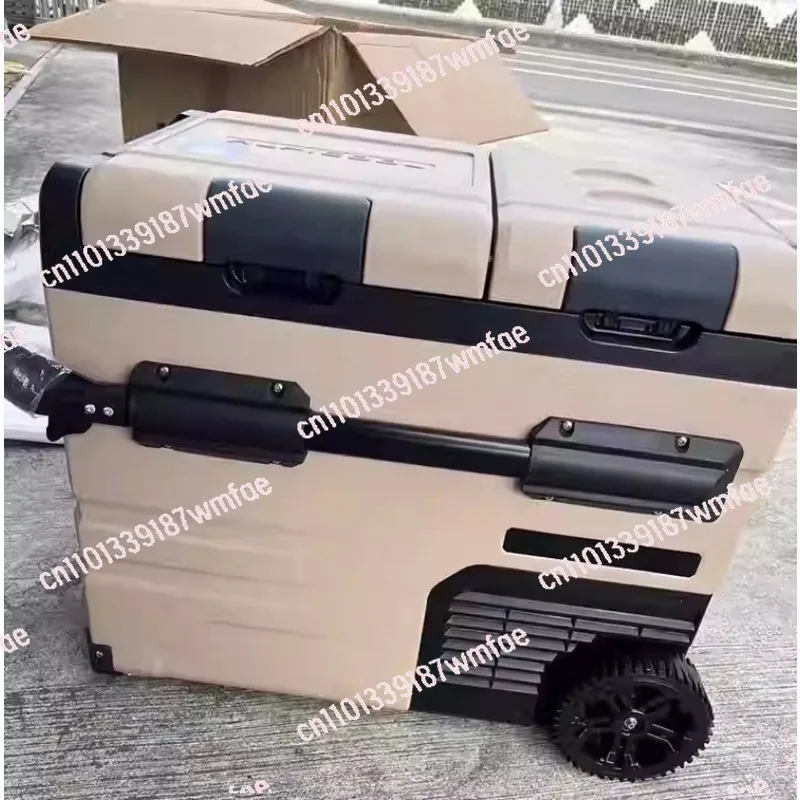 

Портативный автомобильный холодильник-морозильник с двумя зонами, на аккумуляторе, для путешествий, 24В/12В, для автомобиля и дома, двойного назначения