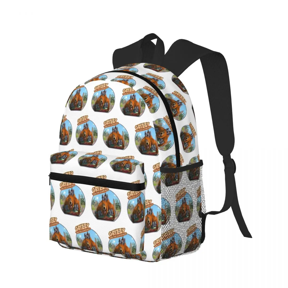 Grizzy And Lemmings Student Backpack School Bag Hiking Travel Daypack for Men Women Bookbag Shoulder Bags