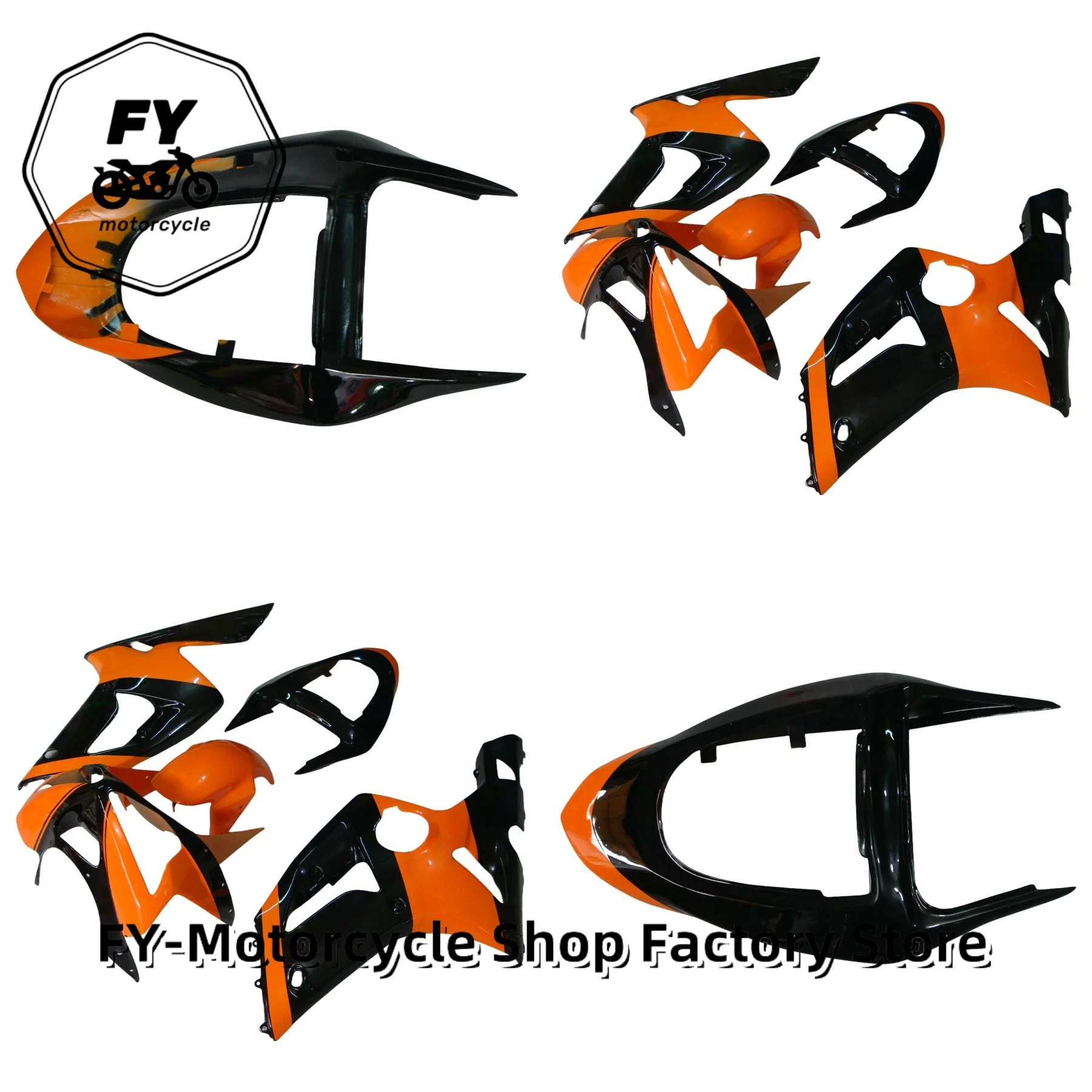 Sportbike Full Fairing Bodywork Kit Compatible For Kawasaki Ninja ZX6R ZX-6R 636 2003-2004 Complete Cowl Panel Fairings Assembly