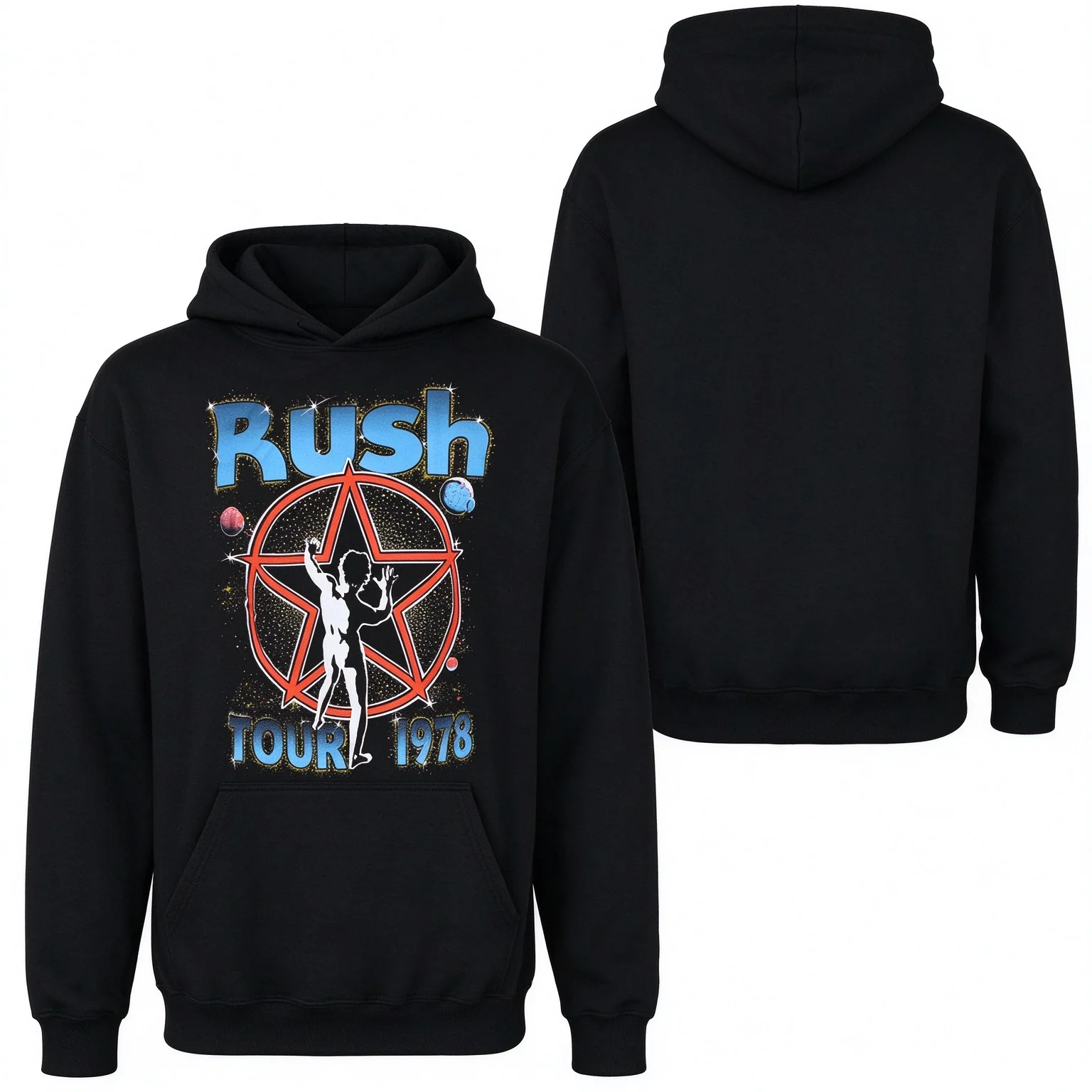 New RUSH Band Hoodies Metal Band Rock Band Tops Casual and Fashionable Daily Outfit Hoodies Suitable for Both Men and Women