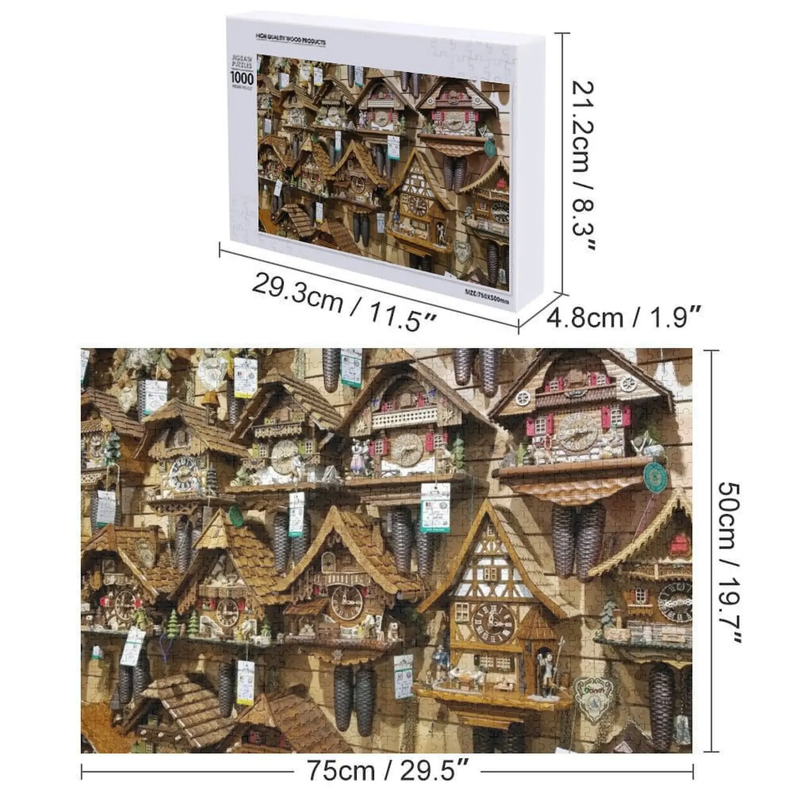 Cuckoo Clocks Jigsaw Puzzle Customized Toys For Kids Custom Name Child Toy Wooden Boxes Puzzle
