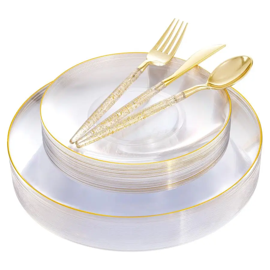 150PCS Clear Gold P…