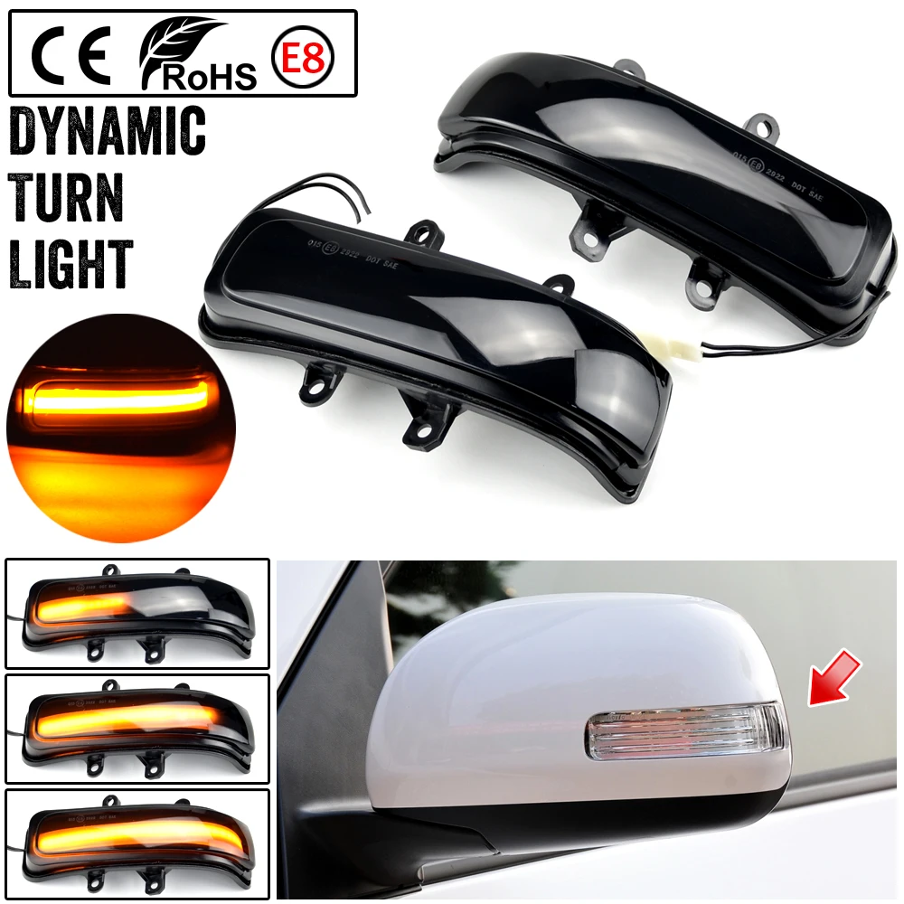 Side Mirror Indicator Dynamic Turn Signal LED Light For Toyota RAV4 XA30 Vanguard Previa XR50 Estima Alphard AH20 Vellfire Noah