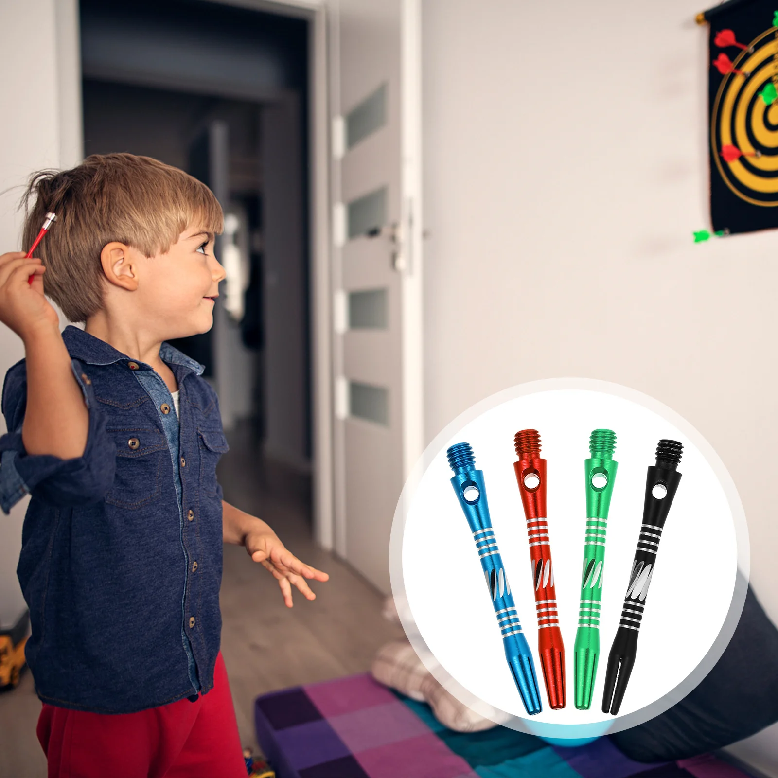 

12pcs Aluminium Alloy 46Mm Shafts Standard Thread For Replacement Metal Shaft Accessories Gaming Supplies