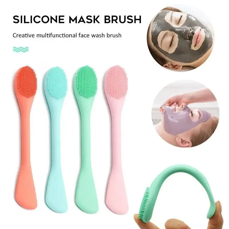 Silicone Facial Cleansing Brush Mask Stirring Brush Nose Pore Cleaner Blackhead Remover Face Washing Massager Exfoliator TSLM1