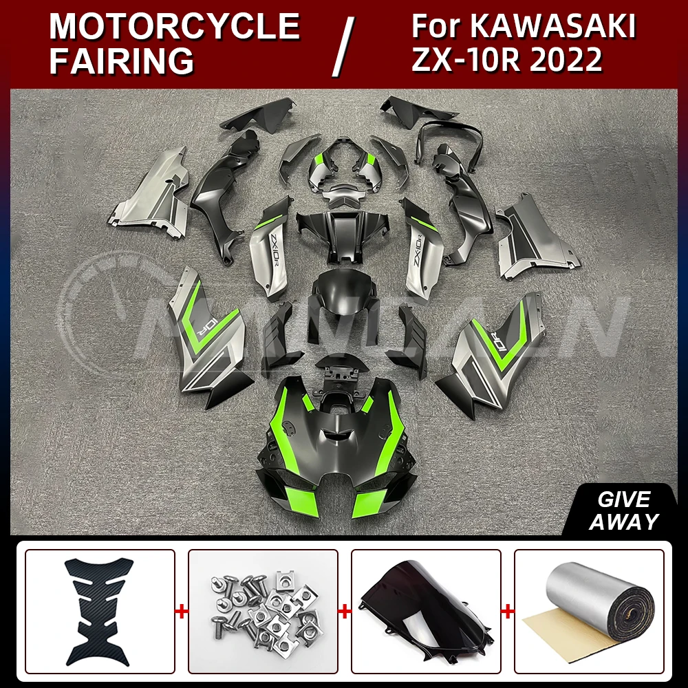 Motorcycle Fairing Kit for Kawasaki ZX-10R ZX10R 2022 bodywork full Fairings kits Injection New black grey Green