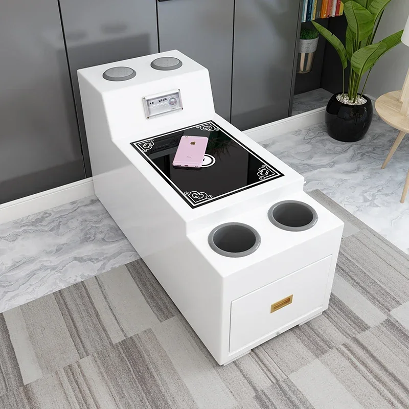 Sofa board side cabinet smart wireless charging bluetooth audio side cabinet armrest cabinet small locker technology cloth