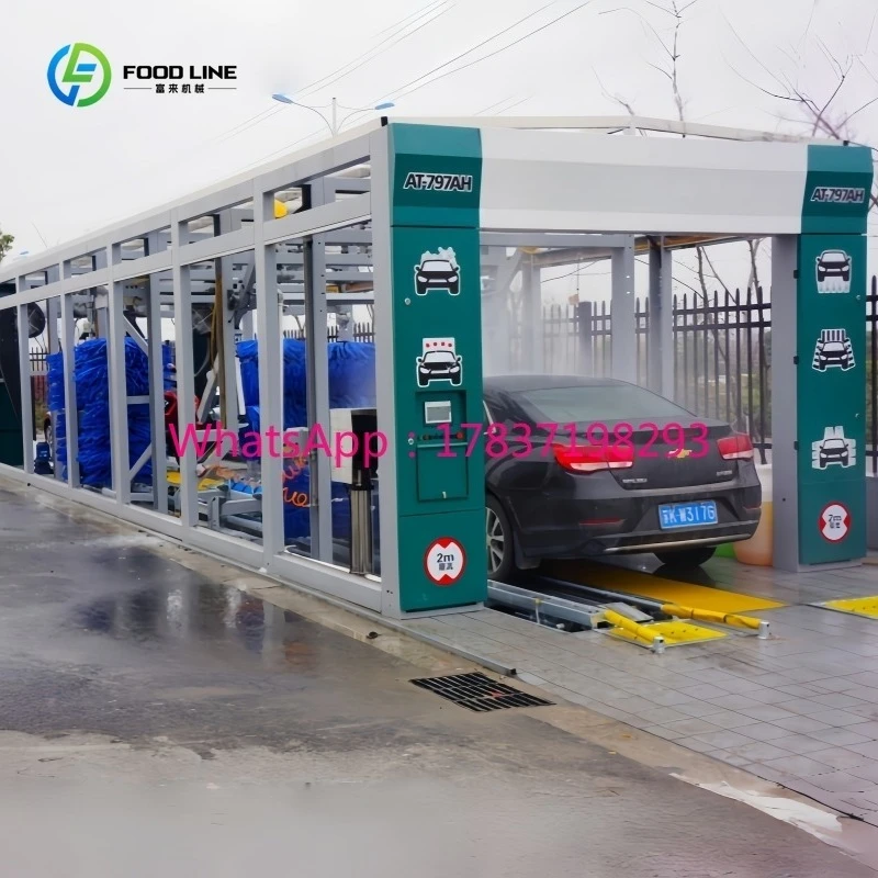 Customized Electric Automatic Tunnel Car Wash Machine High Pressure Stainless Steel Internet Payment Control Multiple Modes