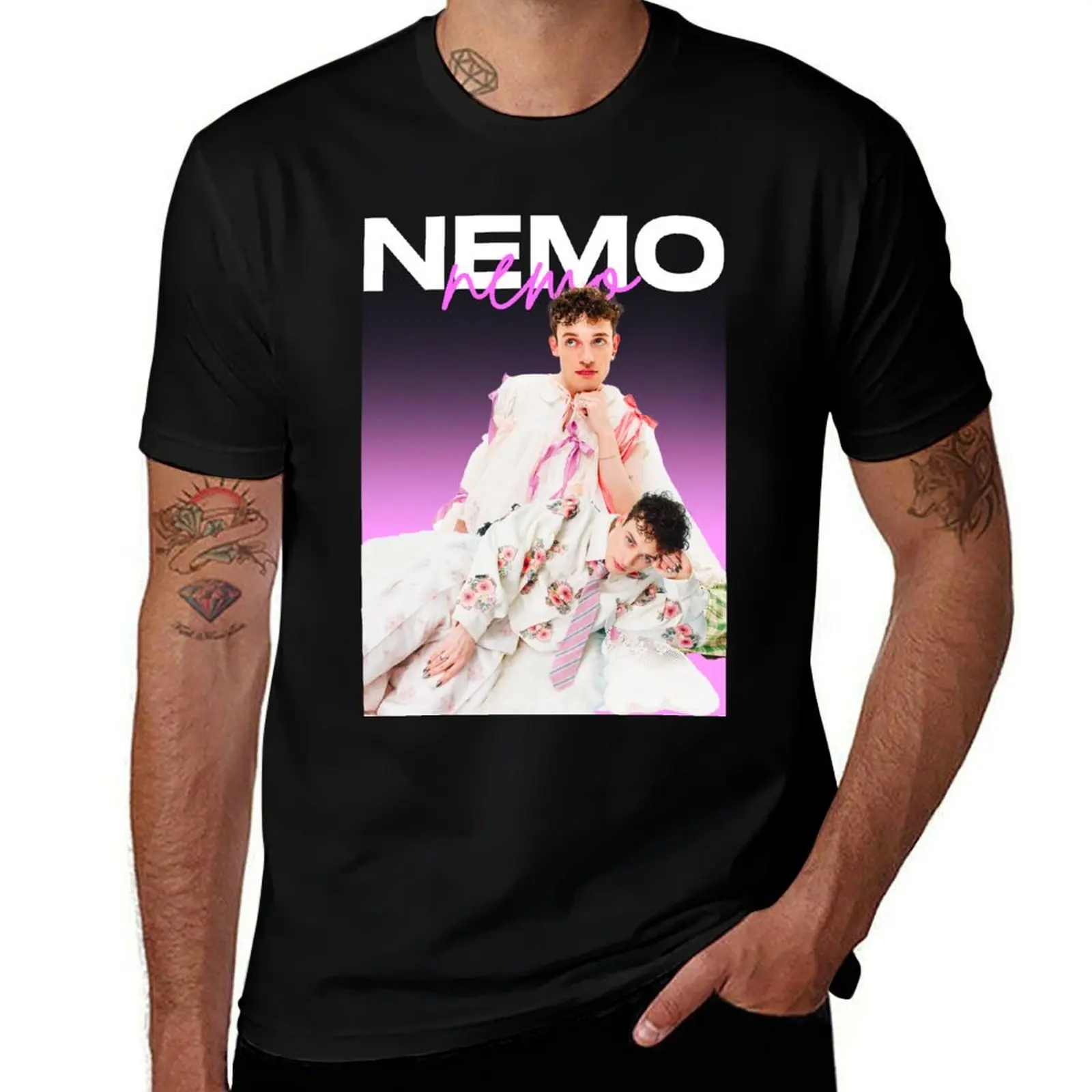 

Nemo The Code Winner Eurovision 2024 Switzerland Merch T-Shirt anime stuff tops luxury t-shirt quick-drying men tshirt