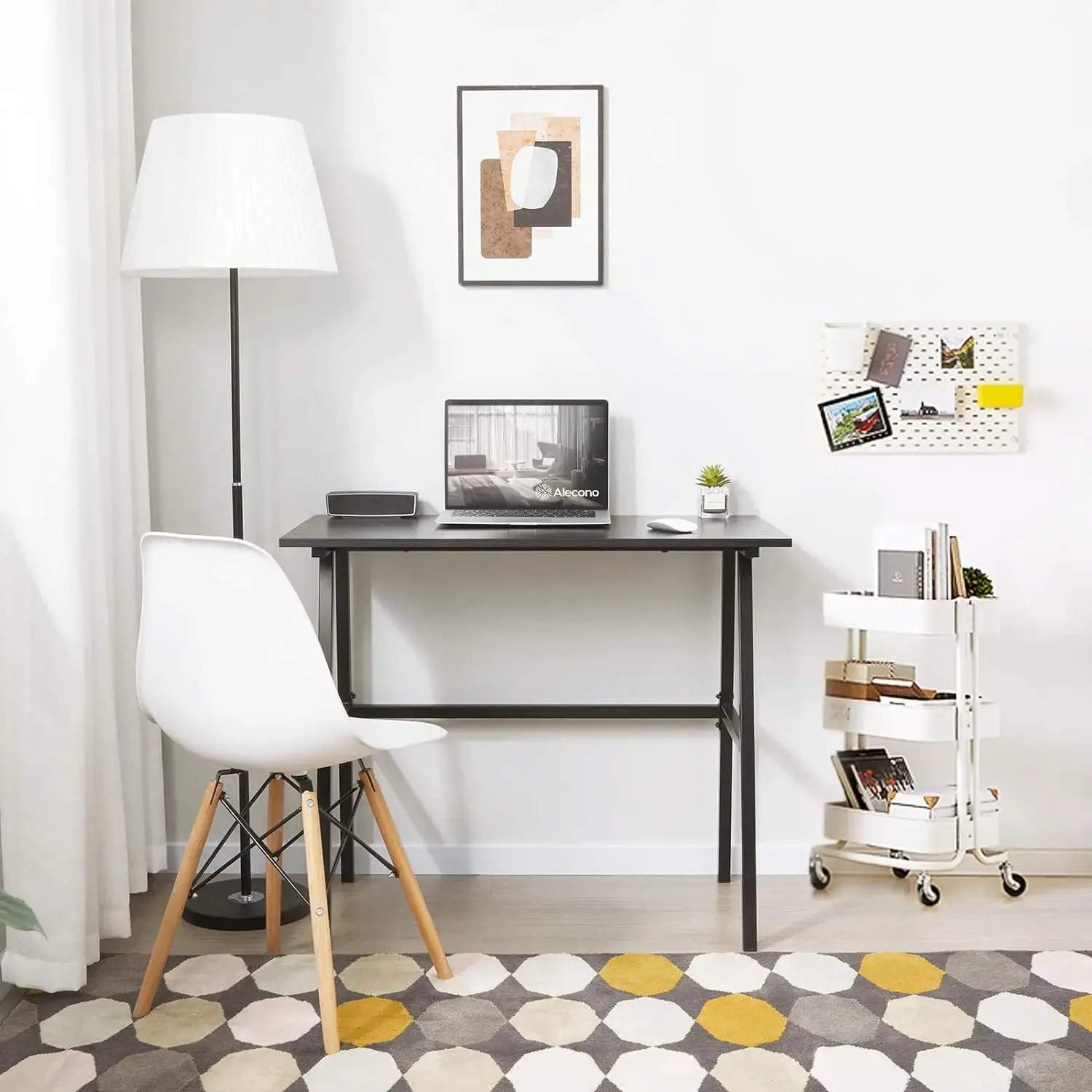 Small Computer Desk 35'' Kids Writing Desk for Small Space Simple Home Workstation Office Tiny Desk Student