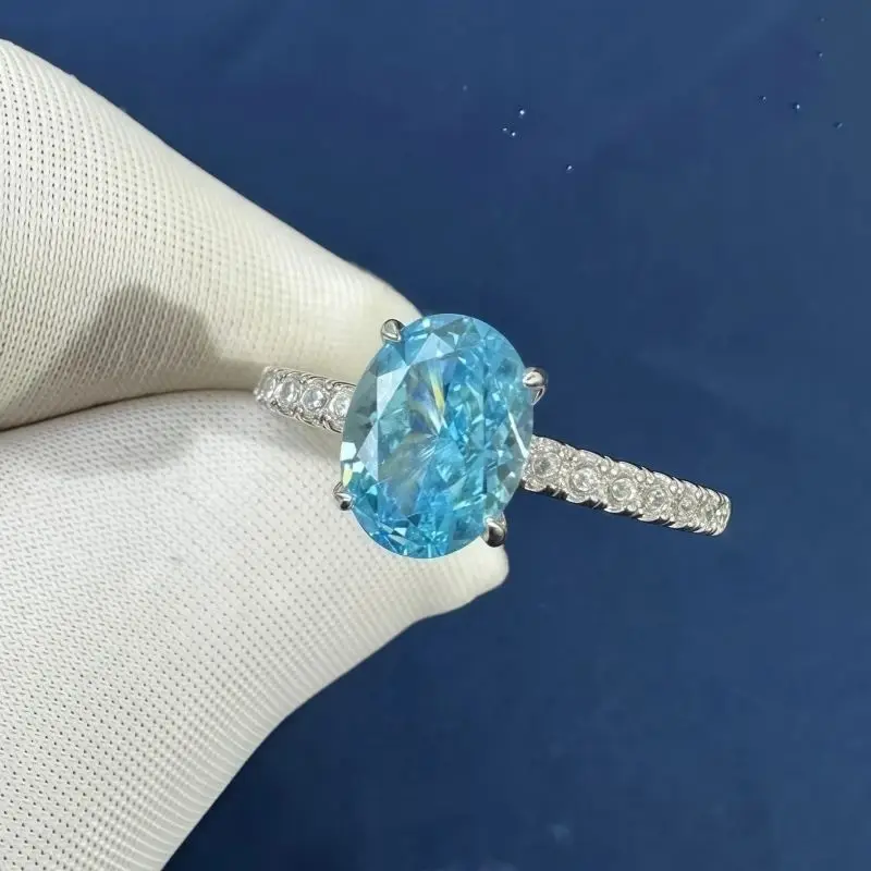 

Veeie Veein Brand MST 925 Sterling Silver 2.8ct Lab Grown Gemstones High Carbon Diamond Water Drop Rings Jewelry