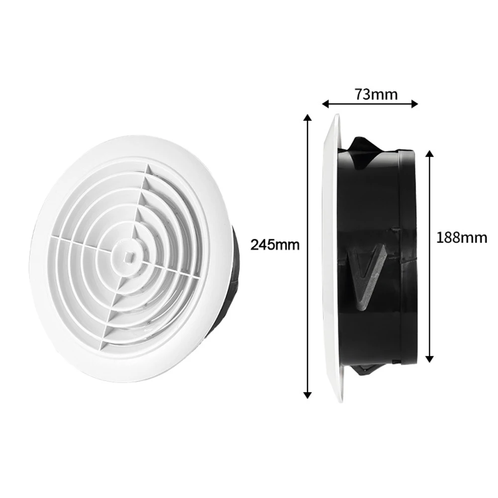 1 قطعة 75-200 مللي متر جولة قابل للتعديل جدار الداخلية تنفيس ABS التهوية مصبغة تنفيس غطاء فتحات القناة فتحات تهوية مستديرة