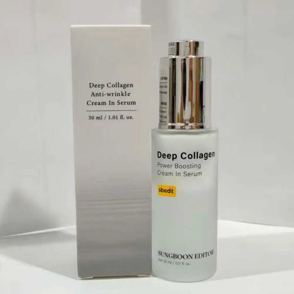 

Сыворотка Sungboon Editor Deep Collagen Anti-Wrinkle Serum — увлажняющая и питательная двойная сыворотка, улучшающая тонкие линии и эластичность кожи.