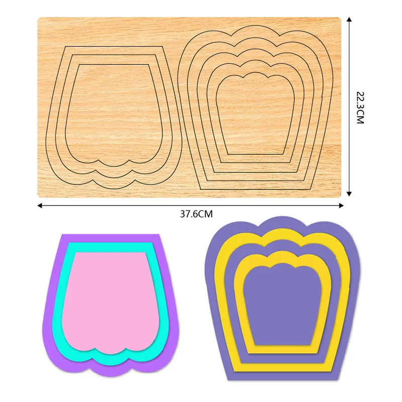 Flower Wooden Cutting Mold Suitable for Die-Cutting Machines, ZYC-340