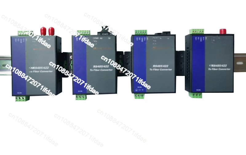 1 pair Industrial grade 2 Way RS485 Optical Fiber Converter 485 Optical Cat 485 Transceiver MODBUS to Optical Fiber