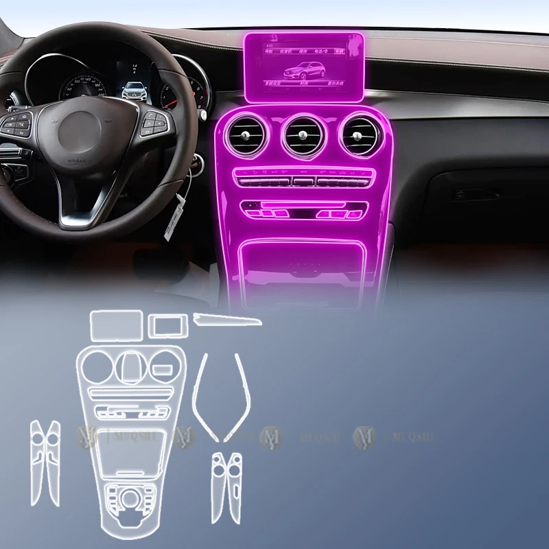 

Защитная пленка из прозрачного TPU для центральной консоли Mercedes Benz X253 GLC 2017-2019, антицарапинная, самовосстанавливающаяся, PPF.