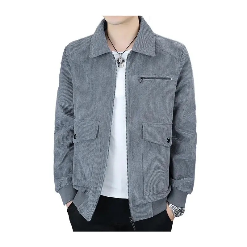 

Модный вельветовый мужской тюнер, весна-осень 2024, новое корейское универсальное повседневное пальто для отдыха, верхняя одежда Sli