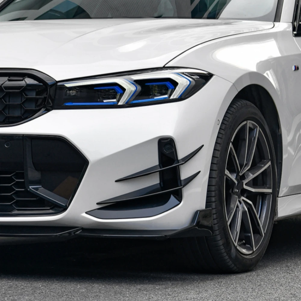For BMW 3 Series G20 G21 G28 LCI M Sport 318i 320i 330i M340i 2022-2024+ Front Bumper Side Splitter AirVent Trim Blade view 2