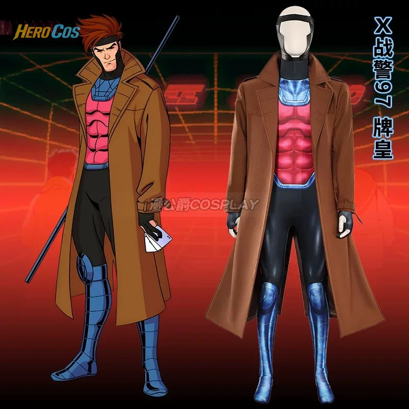 

X-Men Gambit Cosplay Costume 3D Jumpsuit Anime Party Uniform Hallowen Play Role Clothes Clothing HERO Cos