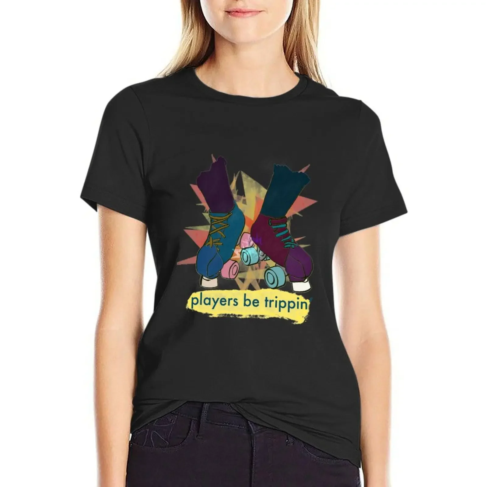 

Players Be Trippin＊, Roller Derby T-Shirt heavyweights sports fans female vintage t shirts for Women