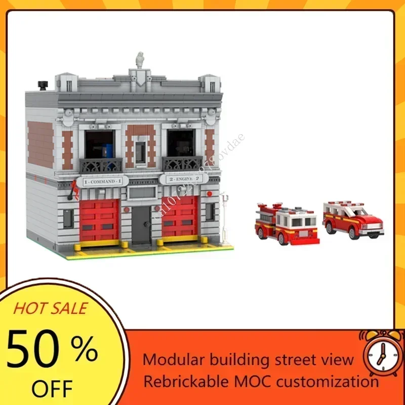 3061PCS New York Firehouse Modular MOC Creative street view Model Custom Puzzle Architecture DIY Assembly Model Toys Gifts