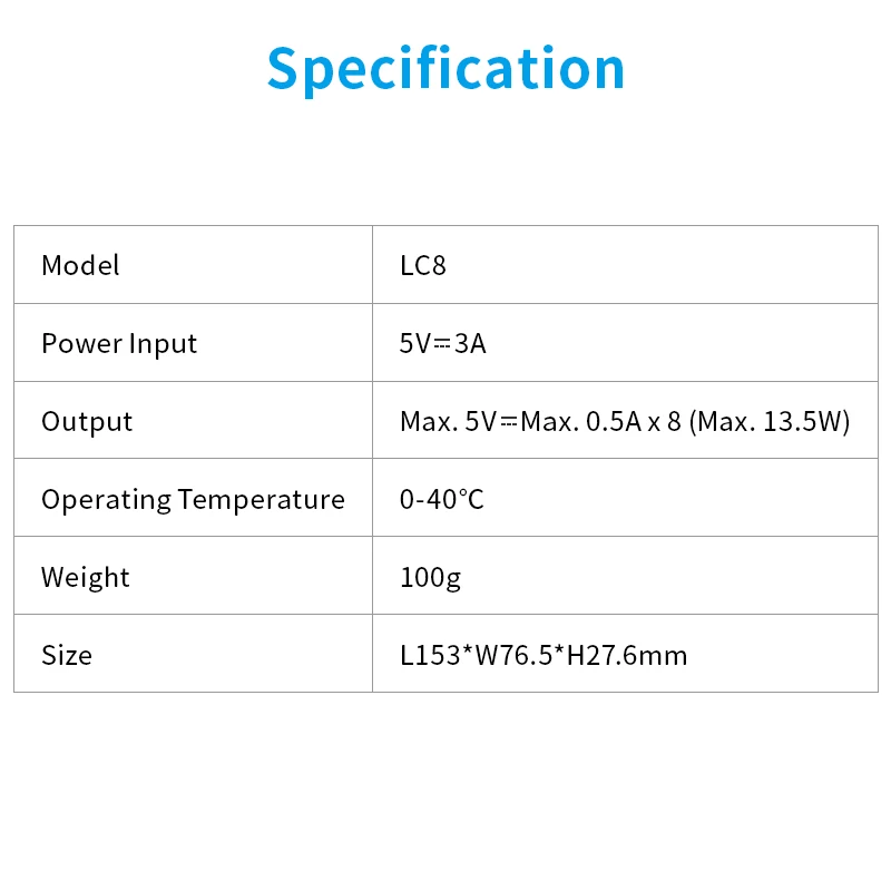 Xtar 8 peças aa 4150mwh 1.5v bateria recarregável de íon-lítio + xtar lc8 inteligente 8 bay li-ion com indicador aa/aaa carregador de bateria