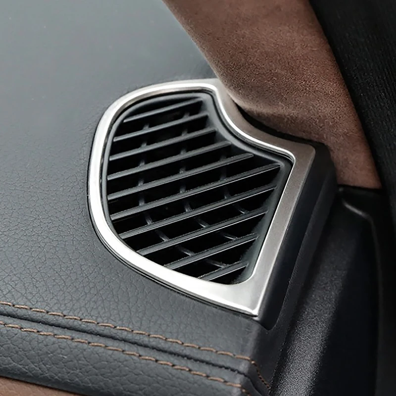 

For Mercedes Benz S Class W222 2014-2020 Car Dashboard Air Condition Outlet Frame Trim Carbon Fiber Pattern Interior Accessories