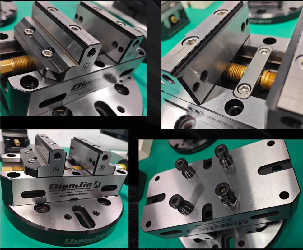 1Pc 4/5-Axis Fixture Self-Centering Vise Bidirectional Quick-Clamping DJ-1220CRM
