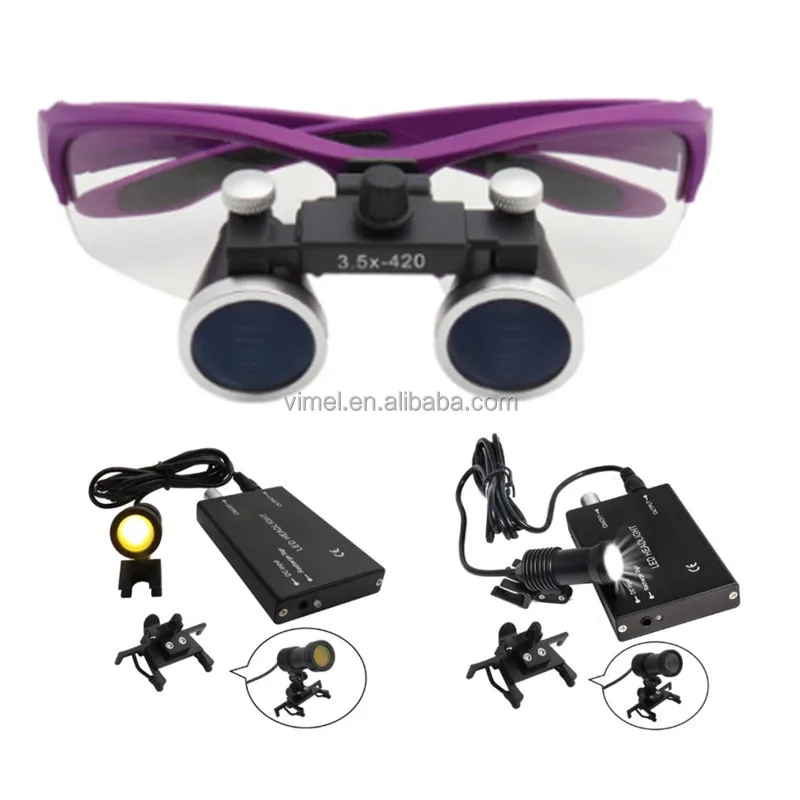 2.5X/3.5X 420 mm Surgical Dental Loupes For Sale With 5W Led Headlight Cheap