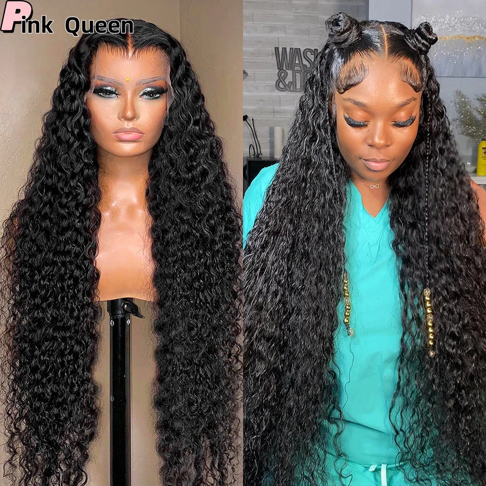 Deep Kinky Curl Synthetic Wig women  girl Long Black Curl Heat Fiber Natural Hairline Lace Front Wig Daily Use Glueless hairpiec